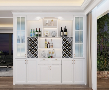 Simple European Style Wine Cabinet-ID:346612931