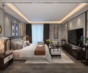 New Chinese Style Bedroom-ID:165103911