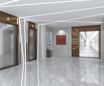 Modern Office Elevator Hall-ID:825761082