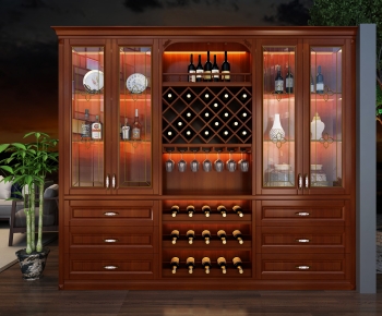 Simple European Style Wine Cabinet-ID:528775938