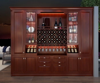 Simple European Style Wine Cabinet-ID:405885935