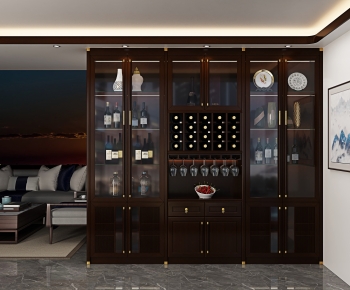 Simple European Style Wine Cabinet-ID:343817951