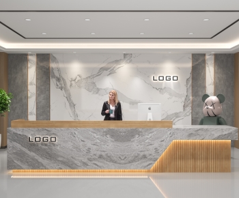 Modern Office Reception Desk-ID:939821004