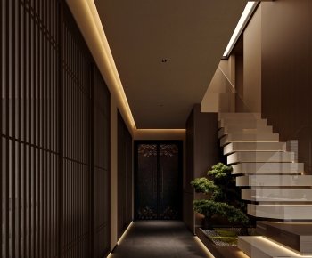 New Chinese Style Stairwell-ID:132375003