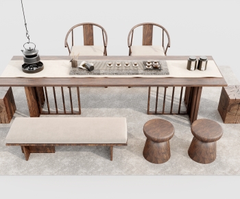 New Chinese Style Tea Tables And Chairs-ID:776601088