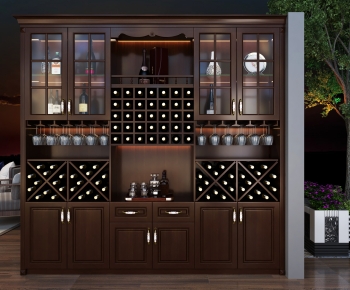 Simple European Style Wine Cabinet-ID:644779926