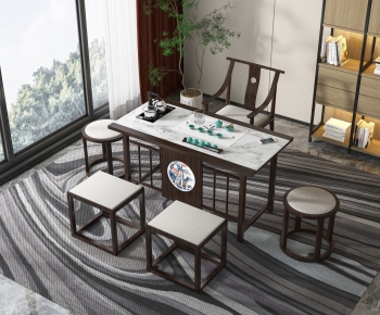 New Chinese Style Tea Tables And Chairs-ID:655519965