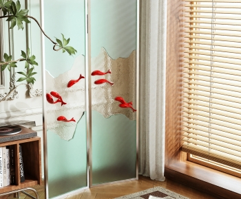 Modern Glass Screen Partition-ID:868410111