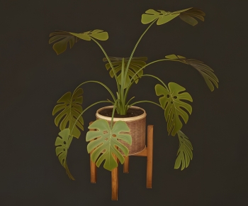 Modern Potted Green Plant-ID:400580884