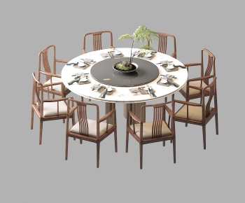 New Chinese Style Dining Table And Chairs-ID:233194117