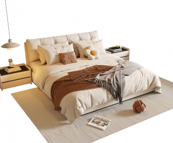 Modern Double Bed-ID:965950019