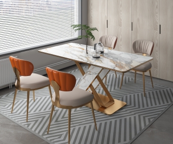 Modern Dining Table And Chairs-ID:264867074