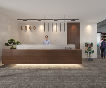 Modern Office Reception Desk-ID:886349793