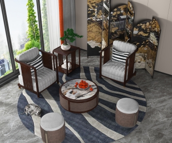 New Chinese Style Sofa Combination-ID:844168901