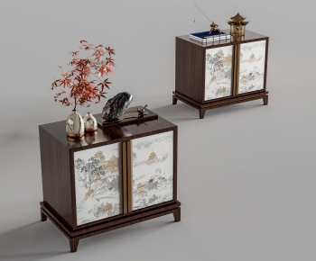 New Chinese Style Bedside Cupboard-ID:657661915