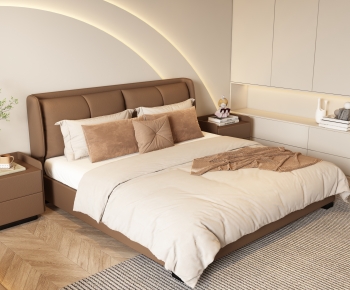 Modern Double Bed-ID:152715927