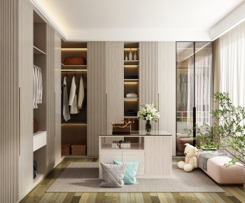 Modern Clothes Storage Area-ID:432929046