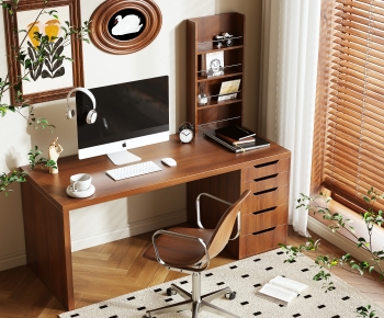 Modern Computer Desk And Chair-ID:982584004