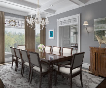 Simple European Style Dining Room-ID:939701081