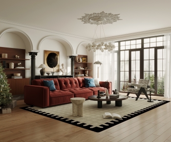 French Style A Living Room-ID:495922091