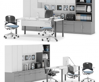 Modern Office Desk And Chair-ID:532716991