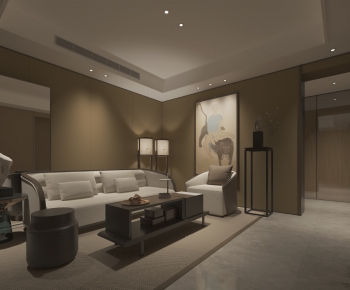 New Chinese Style A Living Room-ID:549159056