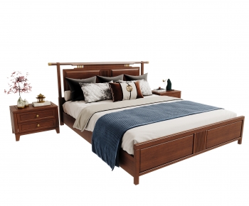 New Chinese Style Double Bed-ID:585218911