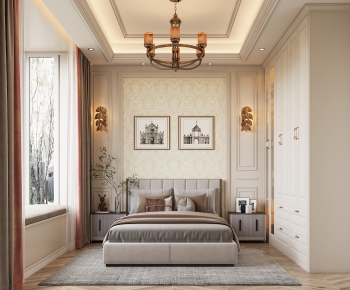 Simple European Style Bedroom-ID:116670122