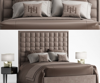 Simple European Style Double Bed-ID:956583027