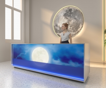 Modern Reception Desk-ID:580498936