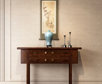 New Chinese Style Entrance Cabinet-ID:812644962