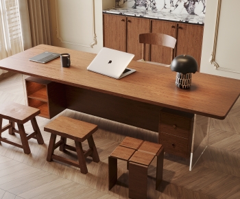 Modern Computer Desk And Chair-ID:321480999