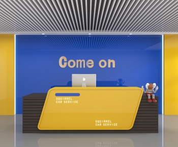 Modern Office Reception Desk-ID:382967007