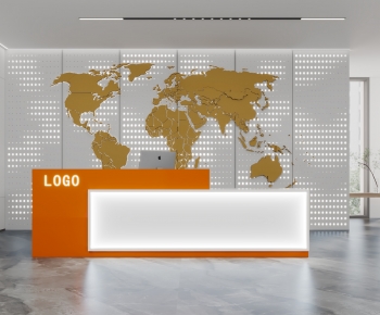 Modern Office Reception Desk-ID:663203003