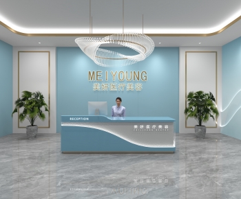 Modern Office Reception Desk-ID:833846092