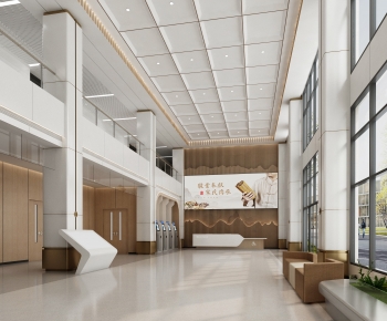 Modern Hospital Hall-ID:239923953