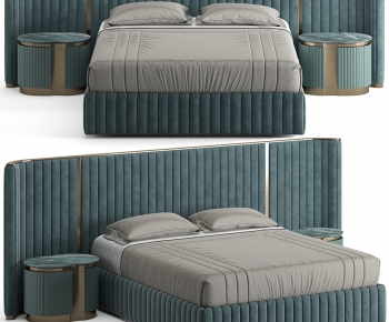 Modern Double Bed-ID:893347987