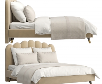 Simple European Style Double Bed-ID:705810076