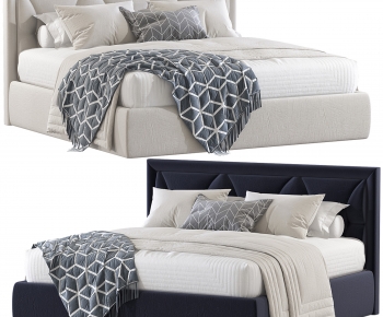 Modern Double Bed-ID:679850637