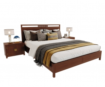 Chinese Style Double Bed-ID:530893095