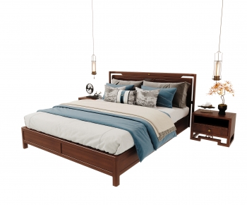 Chinese Style Double Bed-ID:933624033