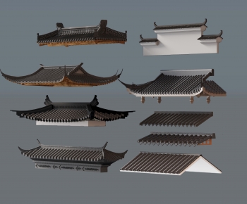 New Chinese Style Building Component-ID:829325911