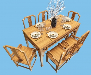 Chinese Style Dining Table And Chairs-ID:392755997