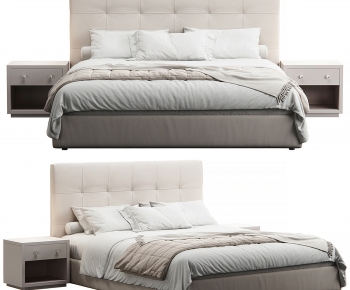 Modern Double Bed-ID:615044127