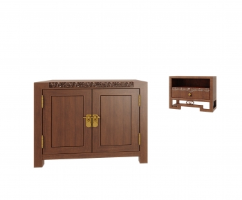 Chinese Style Bedside Cupboard-ID:638509991