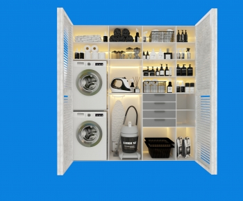 Modern Laundry Cabinet-ID:454850914