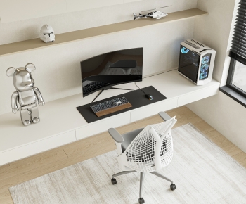 Modern Computer Desk And Chair-ID:402863984