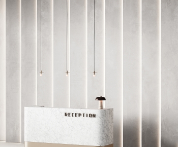 Modern Office Reception Desk-ID:867526056