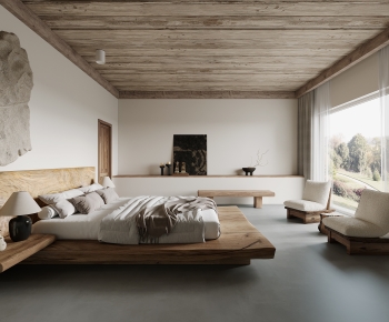 Wabi-sabi Style Bedroom-ID:361685045