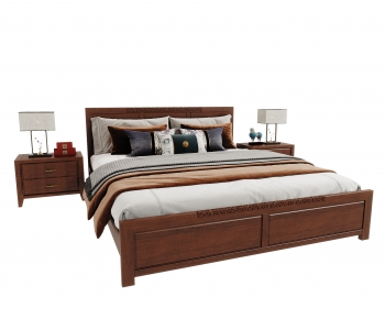 Chinese Style Double Bed-ID:904210099